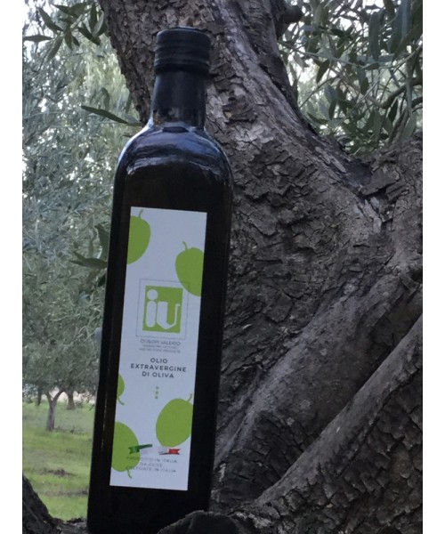 Bottiglia olio extra vergine di oliva Evo 100% italiano da 0,750 ML